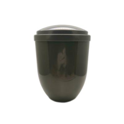 China European Style Gray Color Funeral Ash Urn made of ABS plastic with color powder and silver flash point for sale