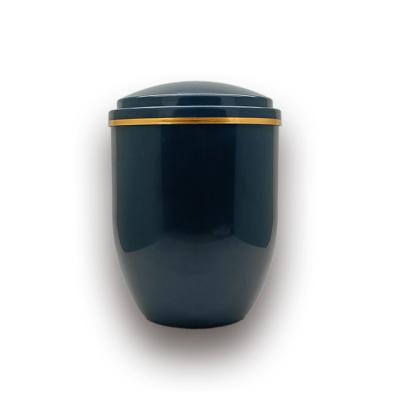 China European Style ABS Plastic Material Ash Urn For Funeral Cremation To Human Ash Container In Dark Blue Color for sale