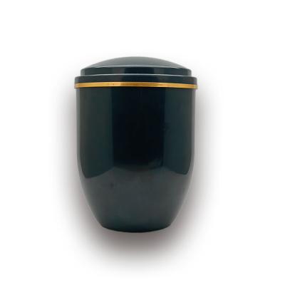 China European Style Bule Black With White Color Ash Urn For Cremation Human Funeral Flash Point Ash Holder for sale