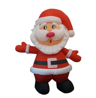 China Custom Oxford Wall Mounting Inflatable Cartoon Model Air Arch Santa Claus Christmas Snowflake Decorative Ball for sale