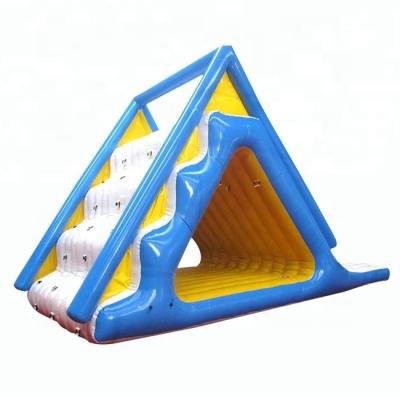 China PVC Inflatable Floating Water Park Trampoline Water Triangle Slide For Adults And Kids for sale