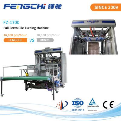 China 16000 Sheets/Hour Flip Lift Corrugated Paperboard Stacking Machine for sale