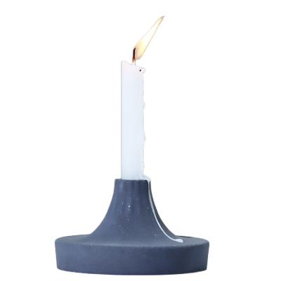 China Home Decoration Wholesale Concrete Candlestick Cement Table Candlestick for sale