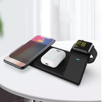 China Mobile Phone/Watch/Earphone 10W Max 3 in 1 Multifunctional Adjustable Wireless Charger Stand Mobile Phone Charging Wireless Charger for sale