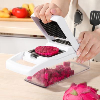 China 2022 Hot Sale Stainless Steel Container Chopper Multifunctional Vegetable Slicer Viable Kitchen Carrot Graters for sale