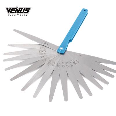 China Surface Polishing Metric Gauge Gauge Tools Stainless Steel Thickness Gauge Wedge With 14 Blades for sale