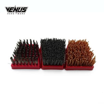 China Sharp Frankfurt Shape Silicon Carbide Abrasive Brushes Leather Finishing For Surface Treatment for sale