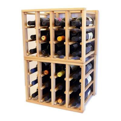 China Classic America Style Wine Racks For Wine Wooden Stackable Bamboo Rack For New Design Home Wine Rack And Organizer for sale