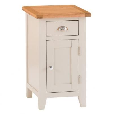 China Adjustable Custom High Quality Chester Stone Painted Oak (Size) 1 Door Small Cupboard Gray Painted Oak 1 Door Small Sideboard for sale