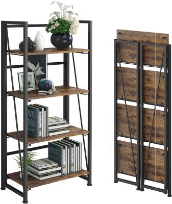 China Wholesale Free Sample Protable Folding Shelf Storage Shelves 4 Tiers Vintage Plant Flower Rack Storage Rack Shelves for sale