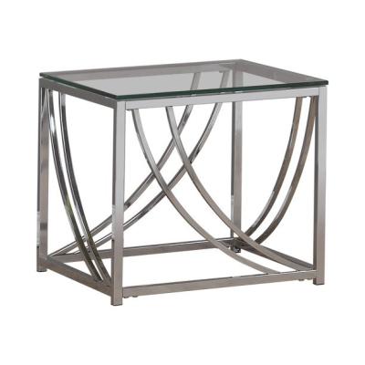 China EUROPEAN FREE SAMPLE Square Coffee Table With Top End Glass Table For Living Room Side Table for sale