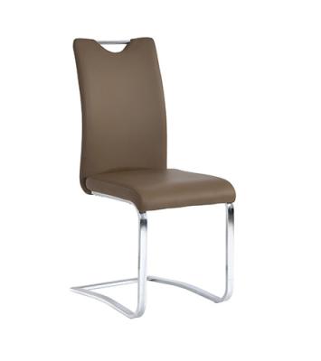 China FREE SAMPLE Slipcovered Modern Indoor Metal Luxury Comfy Leather Dining Chair For Bar Dining Kitchen Room for sale