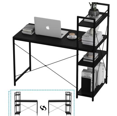 China FREE SAMPLE (Full Size) Adjustable Computer Desk With Shelves 4-Tier Shelf Study Writing Table Home Office Desk For Bedroom Office Workstation for sale