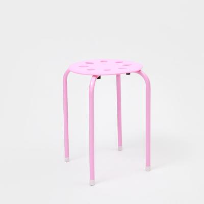 China Free Samples Storage Portable And Stacking Metal Steel Stool For School Restaurant Outdoor Stool With Metal Legs Stacking Stool for sale