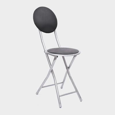 China Protable Free Sample Customized Hot Sale Foam Back Seat Leisure Bar Stool Hot Round Bar Chair Portable Foldable Modern Metal High Top for sale