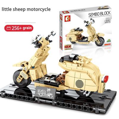 China DIY Building Block Hot Selling Children's Building Blocks Assembled Motorcycle Boy Model Educational Toy DIY Education The First for sale