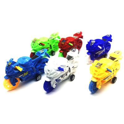 China Multiple Colors Selling Cheap Pull Back Fun Plastic Mini Motorcycle Toys Wholesale for sale