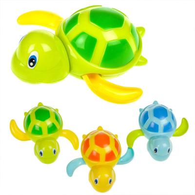 China Cartoon Turtle Cogs Winding Toy Swimming Turtle Baby Fresh Water Game Small Bathing Toy for sale