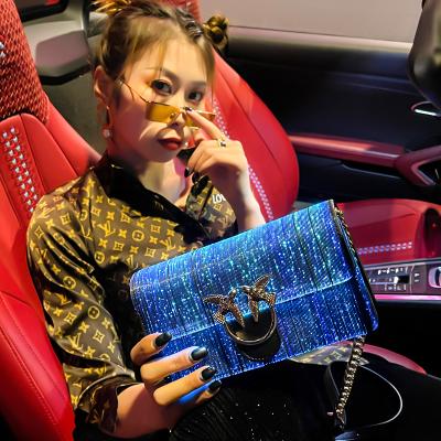 China Fashional Fashion Design Women Party Light Up Bag Led Luminous Fiber Optic Handbag for sale