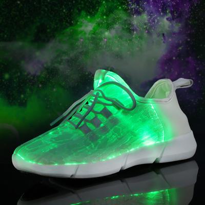 China Usb Festivals Party Mens Womens USB Rechargeable Optic Fiber LED Light Up Shoes for sale