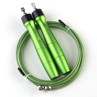 China Aluminum Alloy PVC Steel Wire Good Sports Adjustable Skipping Rope Handle Jump Rope Fitness Non-slip for sale