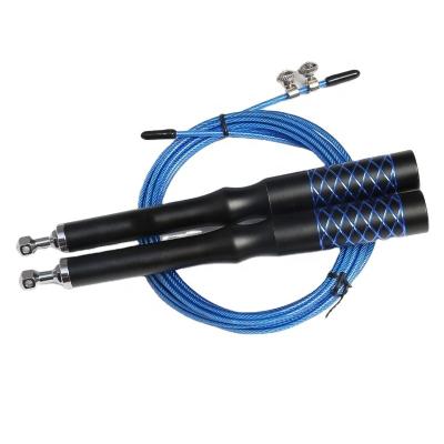 China Aluminum Alloy PVC Steel Wire 9.8ft Adjustable Jump Rope With Non-slip Aluminum Handles for sale