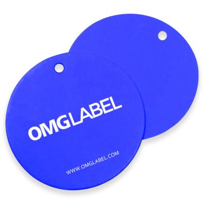 China Custom Printed Clothing Logo Clothing Round Tags, Swimwear Recyled Matte Glossy Circle Hang Tags Paper Label for sale