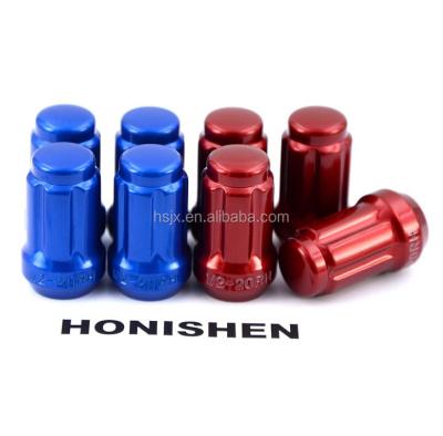 China Medium Carbon Steel 12*1.5 Black Chrome Steel Spline Lug Nuts for sale