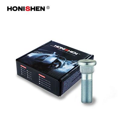 China White Grade M12 *1.25 Thread Steel Zinc 10.9 Alloy Steel Wheel Knurling Stud Bolt for sale