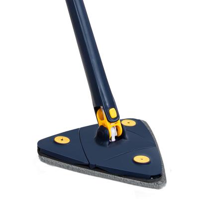 China 360 Degree Broom Triangle Simulation Hand Twist Microfiber Flat Mop Viable Rotating Large Multifunctional Wiper for sale