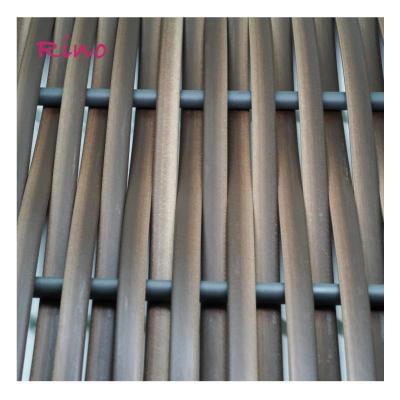 China Eco-freindly Leisure Touch Rattan UV-resistant Flat Synthetic Wicker Artificial Plastic Rattan Strips Material Used For Outdoor Furniture for sale