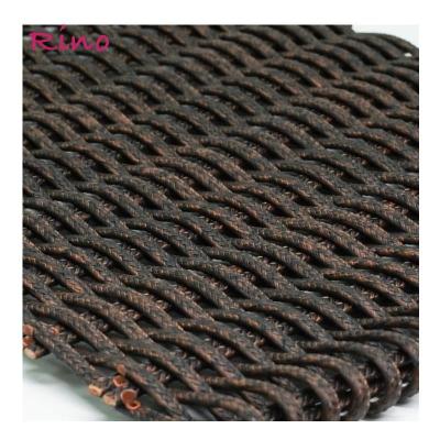 China Eco-freindly Hot sale plastic cane webbing open mesh weaving synthetic black square webbing for furniture for sale