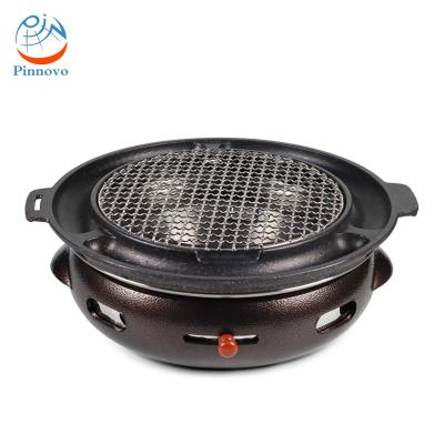 China Easily Assembled Indoor Korean Charcoal Cast Iron BBQ Grills Charcoal Tabletop Stove For Restaurant for sale