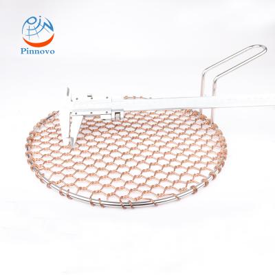 China PINNIU Easily Cleaned Korean Stainless Steel Barbecue Grill Grates Copper Wire Mesh Barbecue Grill Net for sale