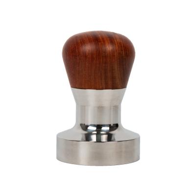 China Espresso Accessories Red Sandalwood Handle 304 Stainless Steel Coffee Tamper Long Lasting Top Quality Custom Made Coffee Tamper for sale