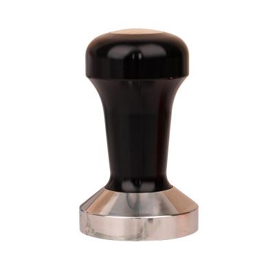 China Viable Factory Custom LOGO Color Black Aluminum Handle Bartender Espresso Stainless Steel Coffee Machines Coffee Tamper Press for sale