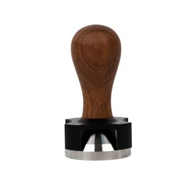 China 51mm Huanghuali Handle Sustainable Custom Wooden 304 Stainless Steel Espresso Calibrated Coffee Tamper for sale