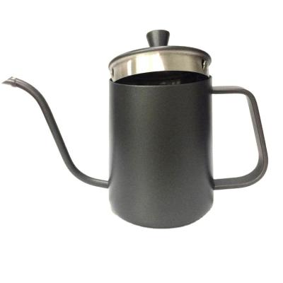 China Sustainable SS304 Stainless Steel Coffee Pot Jug Machines Matte Black Gooseneck Coffee Kettle Long Spout Pour Over Hand Dri for sale