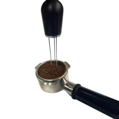 China Sustainable Handle Coffee Needle Dispenser Tool ESPRESSO Wood Dispensing Tools Coffee Dispenser Needle TOOL for sale