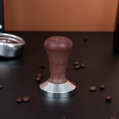 China 51 53 58 MM 304 Stainless Steel Bartender Sustainable Base Bean Press Plastic Wood Coffee Espresso Tamper for sale