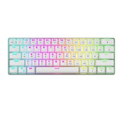 China Sales 61 Keys Upper Mechanical Keyboard RGB Gaming Keyboard Dual Mode Cable Backlit Mechanical Keyboard Not for sale