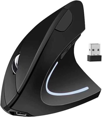 China Hot Seller Finger Optical Vertical Mouse USB Rechargeable 2.4GHz Wireless Mouse with 6 Buttons for sale