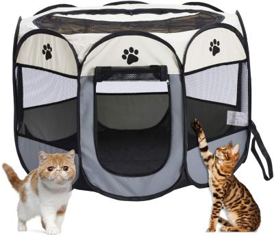 China Breathable Transparent Portable Foldable Pet Playpen Outdoor / Indoor Use for sale