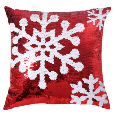 China New Design 18*18 Christmas Sequins Magnetic Custom Pattern Home Decorative Sofa Cushion Covers For Seat Cafe Car for sale