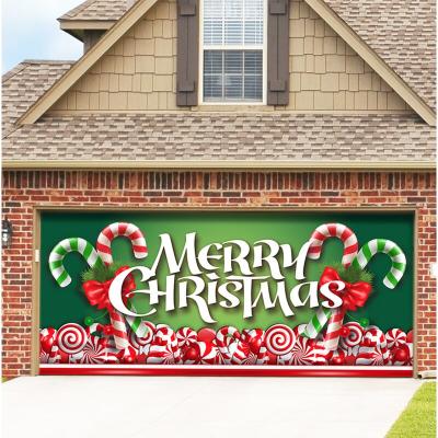 China 7 x 16ft Reusable Christmas Decoration Wall Banner Holiday Garage Door Outdoor Cover Banner for sale