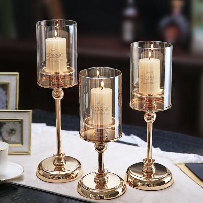 China Nordic modern luxury candlelight dinner lamp retro props romantic candlestick ornaments stand minimalist vintage table decor for sale