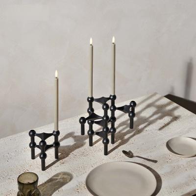 China Modern Nordic Romantic Luxury Molecular Candle Holder Dinner Decoration Home Metal Office Decor Home Furnishing for sale