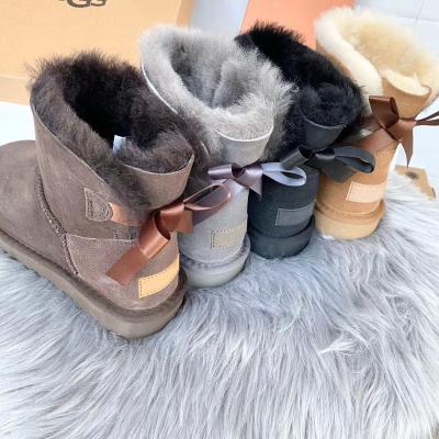 China Wholesale fashion trend new fashion ladies snow boots winter sliver wool fur waterproof boots for women for sale