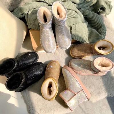 China New fashion trend fashion fur snow boots women ankle boots waterproof snow boot for sale