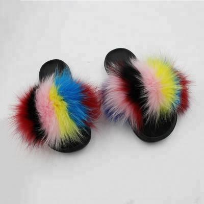 China Fashion Trend Fur Embedded Slippers Women Fur Slippers Real Fox Fur Slippers Fashion Trend Fur Embedded Slippers Outdoor Slips for sale